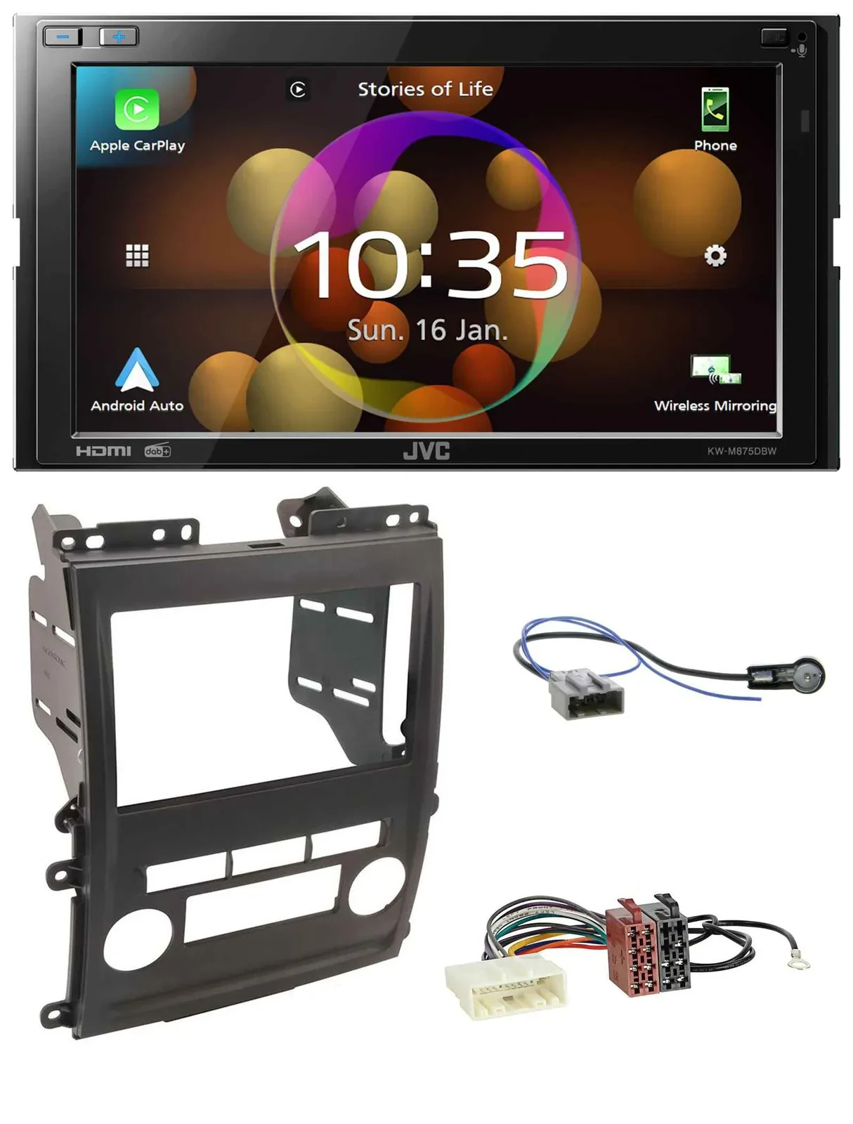 JVC DAB MP3 2DIN Bluetooth USB Autoradio für Nissan Xterra 2009-2011