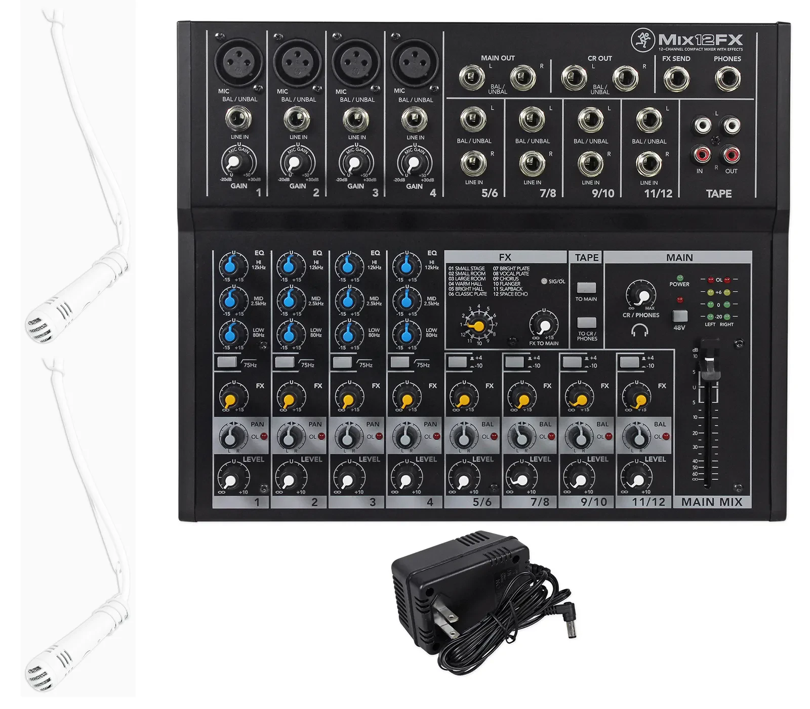 2 AKG CHM99WH Hanging Condenser Choir Microphones+Mixer For Theater Stage/Church