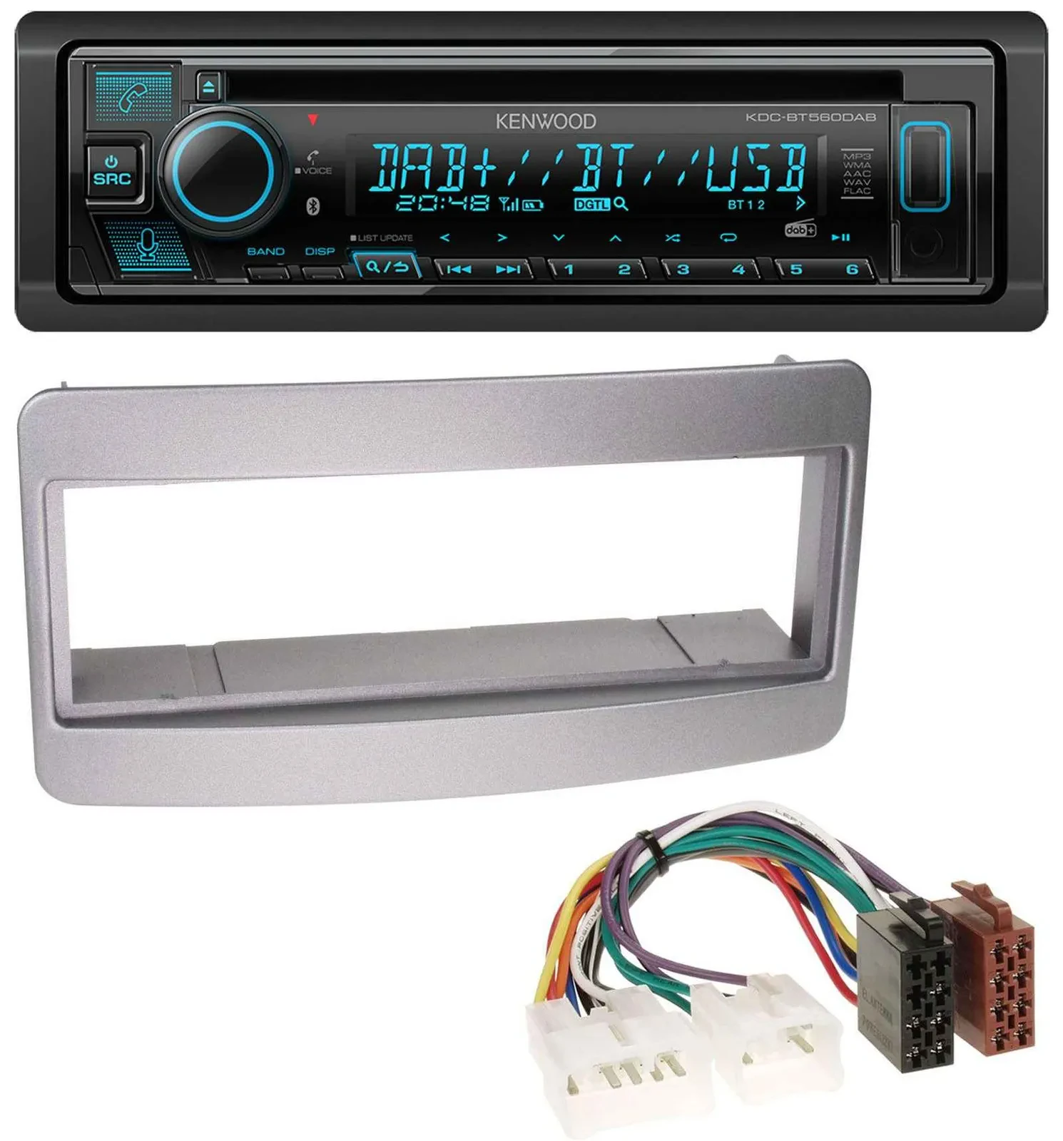 Kenwood Bluetooth DAB CD MP3 USB Autoradio für Toyota Celica MR2 dunkelsilber