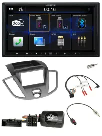 Alpine Bluetooth 2DIN Lenkrad DAB USB Autoradio für Ford Transit V363 2014-2018