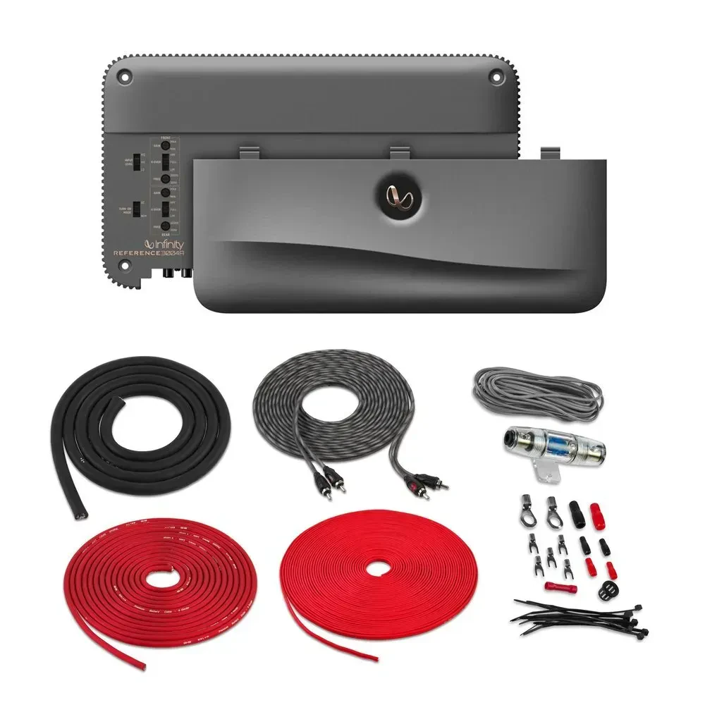Усилитель мощности для автомобиля Infinity Reference 3004A 4-Channel 400W (набор) с Belva 8 Gauge Amp Kit