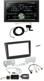 Pioneer CD USB Lenkrad Bluetooth 2DIN DAB Autoradio für Fiat Doblo ab 2015 schwa