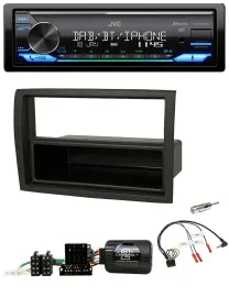 Автомагнитола для Fiat Ducato (2012–2015) JVC Bluetooth, DAB, USB, черная