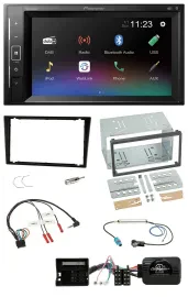 Pioneer DAB Lenkrad 2DIN Bluetooth USB Autoradio für Opel Corsa C schwarz