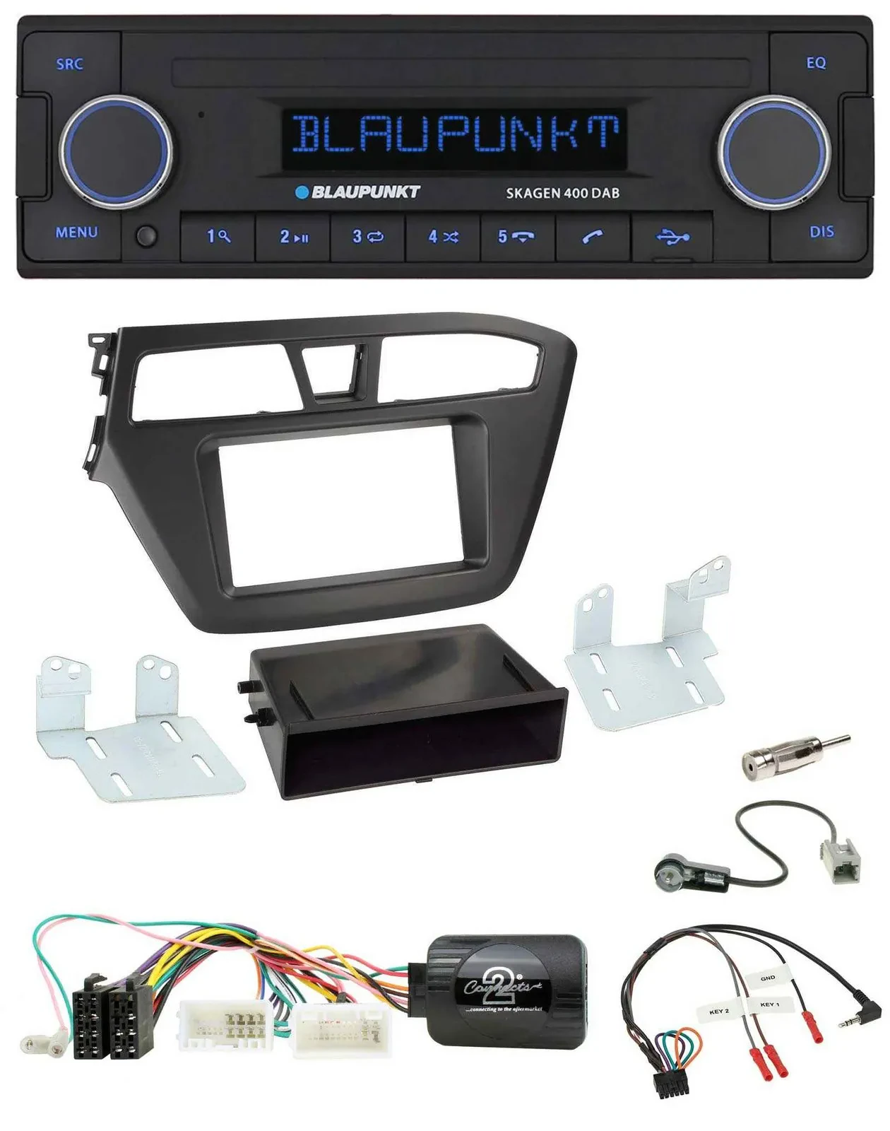 Blaupunkt DAB USB Bluetooth Lenkrad Autoradio für Hyundai i20 (ab 2015)