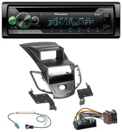 Pioneer USB MP3 DAB AUX CD Autoradio für Ford Fiesta 10-17 Display schwarz