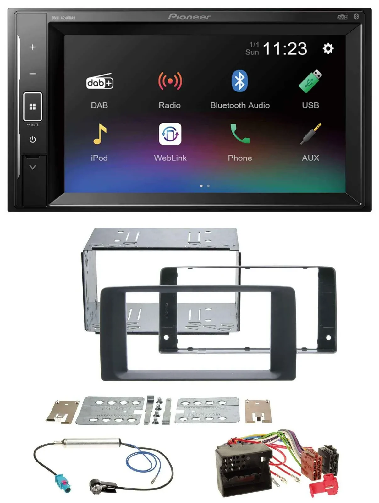 Pioneer DAB MP3 2DIN Bluetooth USB Autoradio für MAN TGA TGL TGM TGS TGX ab 2007