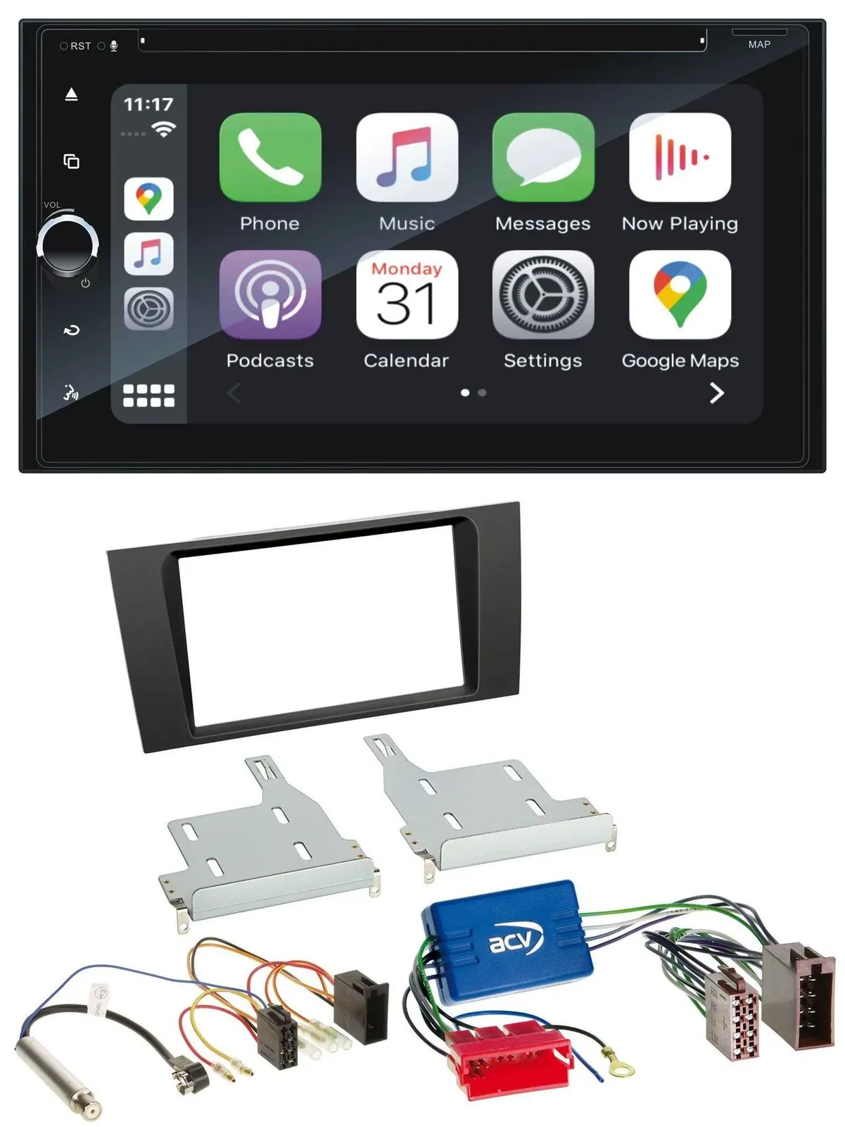 Blaupunkt 2DIN Bluetooth DAB USB DVD MP3 Autoradio für Audi A4 99-01 B5 Symphony