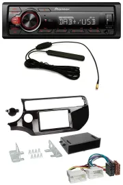 Автомагнитола для Kia Rio UB (с 2015) Pioneer 1-DIN, DAB, MP3, USB, черная (piano black)