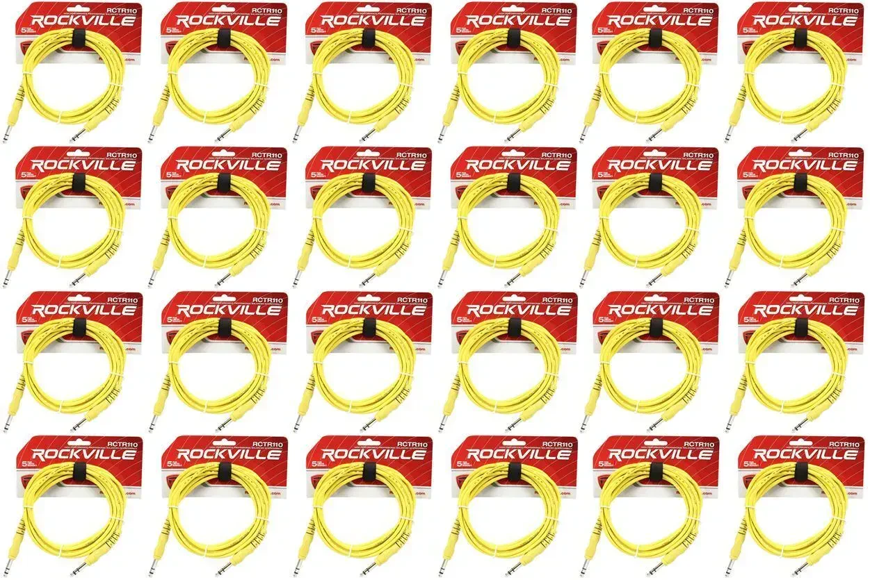 Коммутационный кабель Rockville RCTR110Y Yellow 3 м (24 штуки)