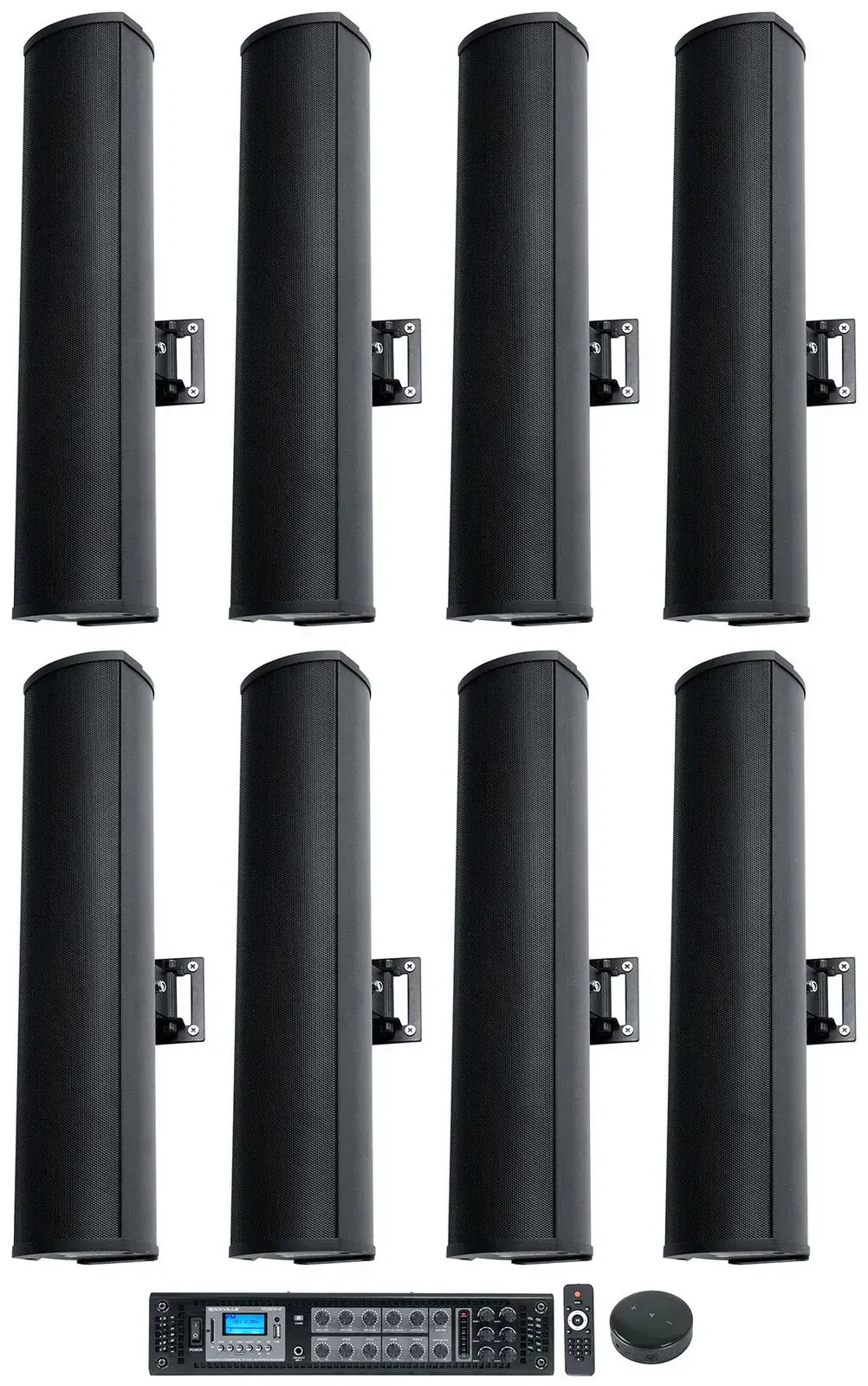 Настенная акустика Rockville WET ARRAY 4 Black с усилителем (6 штук)