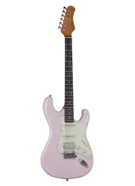 Tagima T640 Super Shell Pink Electric Guitar, HSS with Roasted Maple Neck