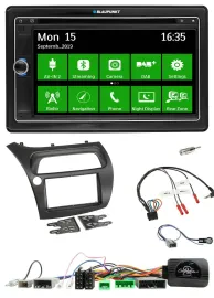Blaupunkt Bluetooth 2DIN Lenkrad DAB USB TMC Navigation für Honda Civic 2006-201