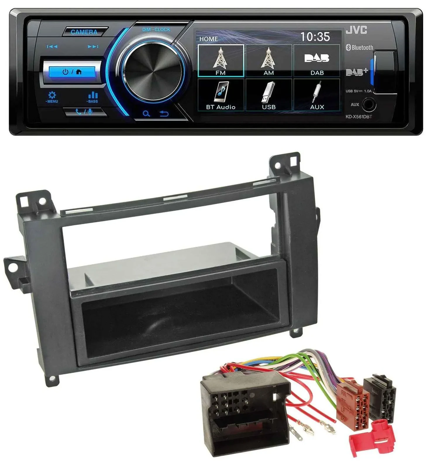 JVC Bluetooth MP3 USB DAB Autoradio für Mercedes A-Klasse 04-12 W169 C169