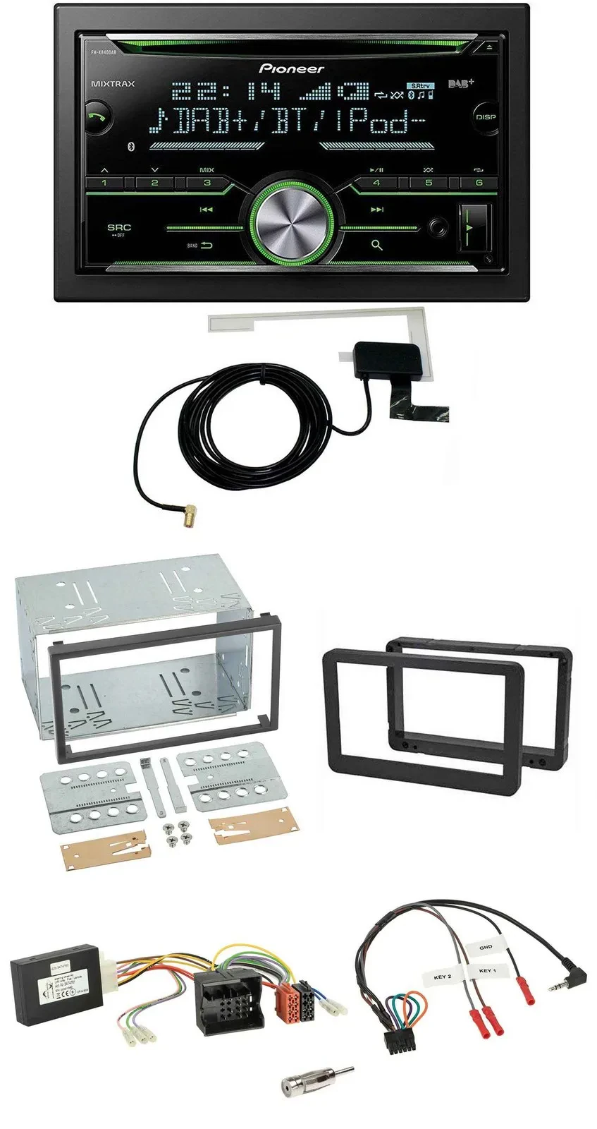 Pioneer CD USB Lenkrad Bluetooth 2DIN DAB Autoradio für Alfa Romeo Brera 159 Spi