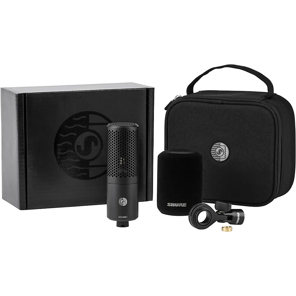Микрофон конденсаторный Shure KSM32C/HM кардиоидный, 0.75" (19 мм), XLR, аттенюатор -15 дБ, 152 дБ SPL, с держателем, ветрозащитой и кейсом