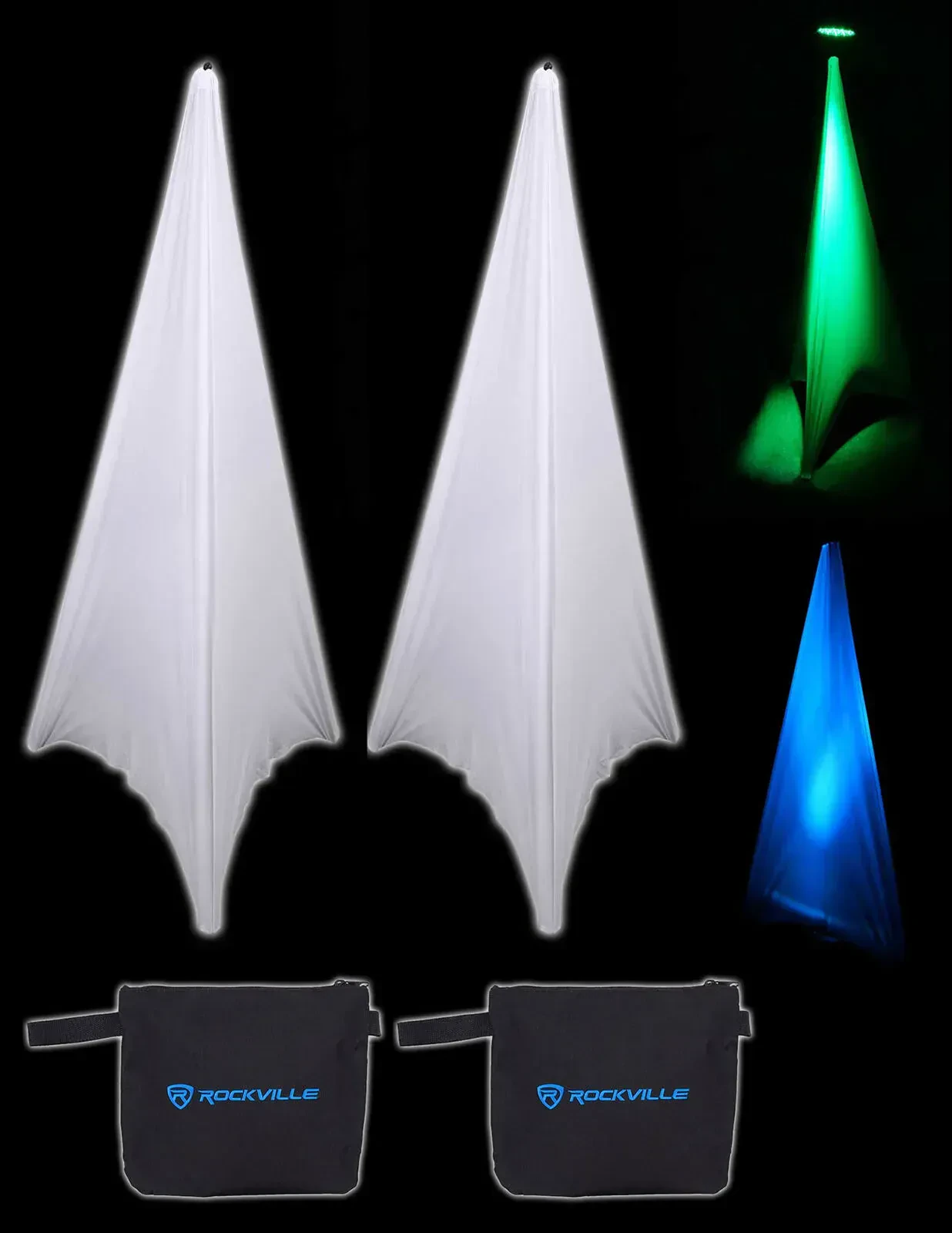 Чехол для стойки акустической системы Rockville RSC7W белый, 360°, (набор, 2 шт.)