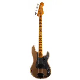 Бас-гитара Fender Custom Shop 1958 Precision Bass Relic Aged Shoreline Gold over Sunburst