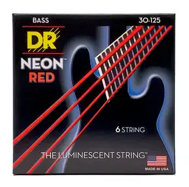 Струны для бас-гитары DR Strings HI-DEF NEON DR NRB6-30, 30 - 125