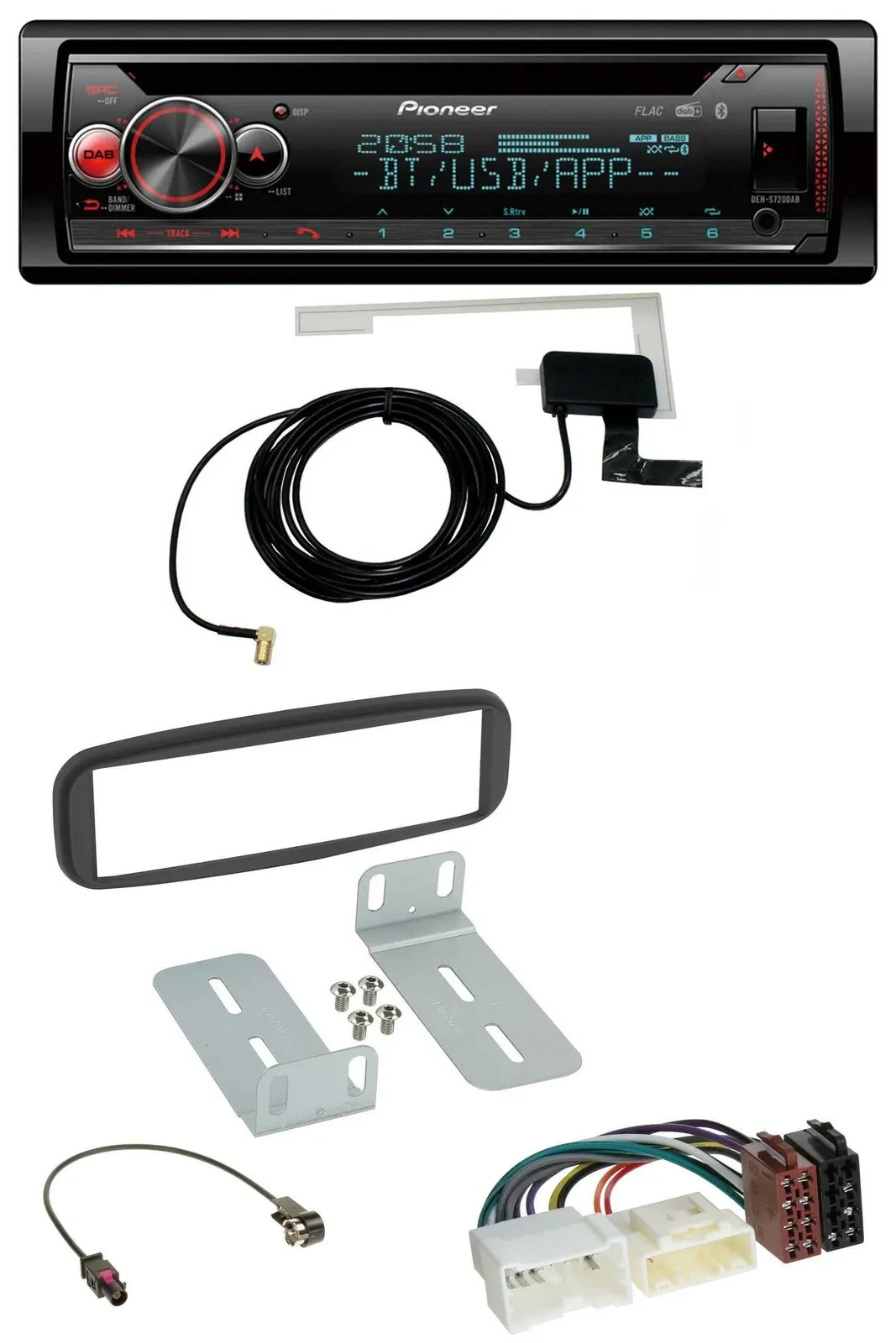 Pioneer DAB CD MP3 USB Bluetooth Autoradio für Renault Clio (2012-2017)