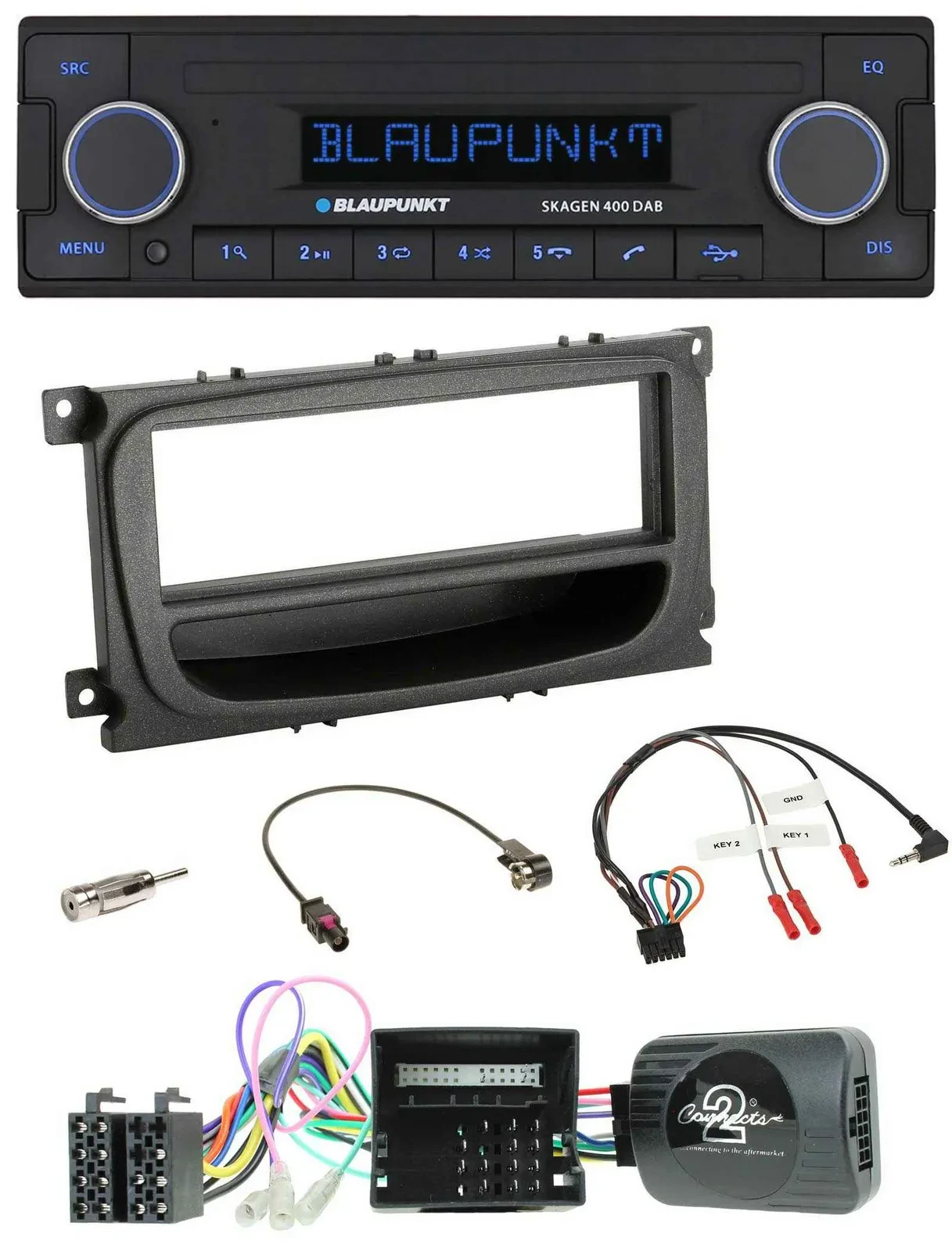 Blaupunkt DAB USB Bluetooth Lenkrad Autoradio für Ford Mondeo S-Max Can 07-14 sc
