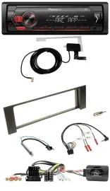 Автомагнитола для Audi A4 2000–2004 Pioneer 1-DIN, USB, DAB, MP3, поддержка управления на руле, CAN-Bus, ISO