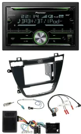Pioneer Bluetooth Lenkrad DAB 2DIN USB CD Autoradio für Opel Insignia ab 08 schw