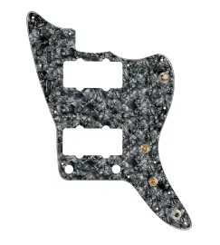 920D Custom Pre-Wired Pickguard for Jazzmaster, Black Pearl, JMH-V Wiring Har...