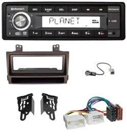 Автомагнитола для Hyundai Sonata Continental 1DIN, USB, AUX, DAB, MP3, темно-коричневый