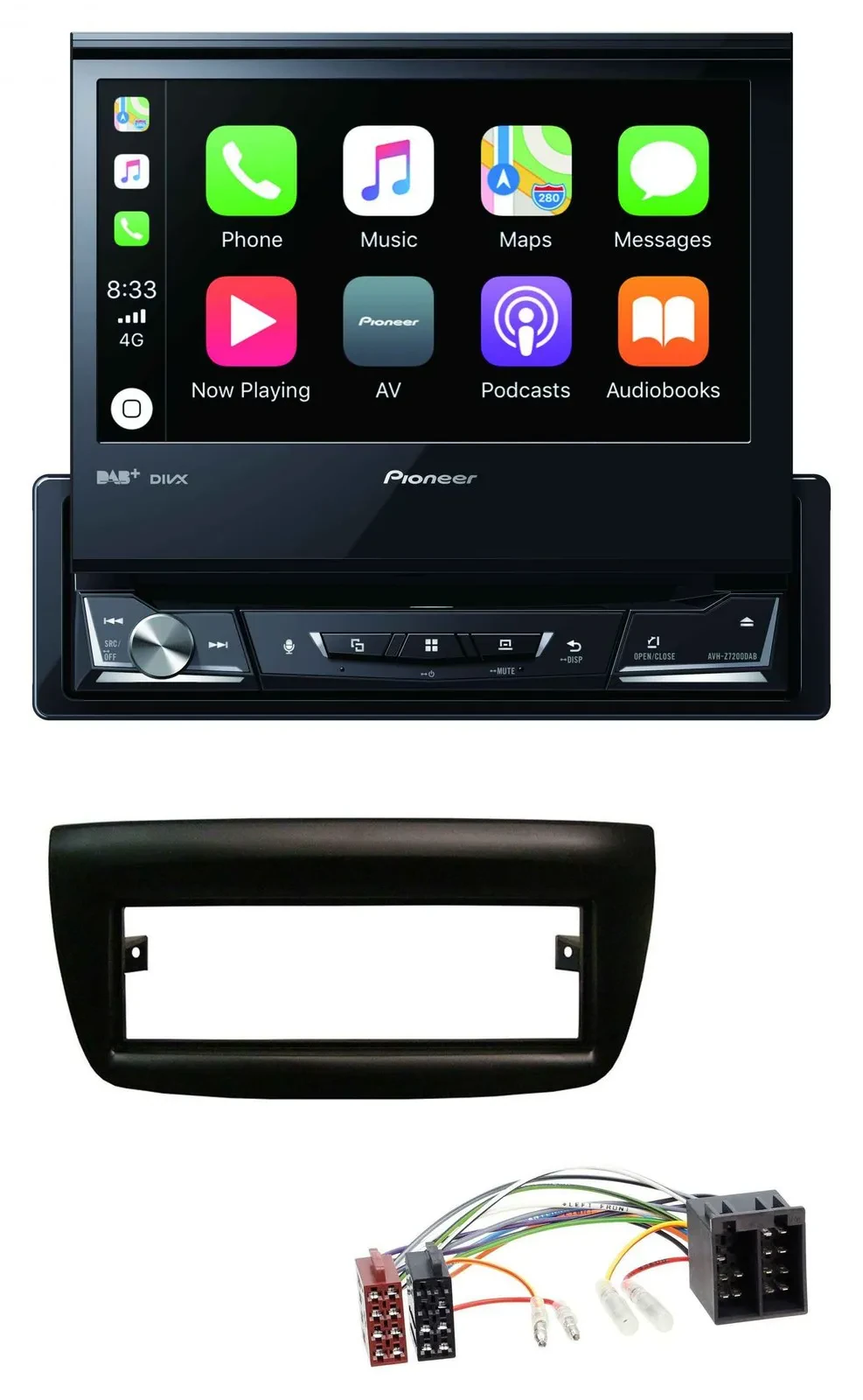 Pioneer DVD Bluetooth DAB USB MP3 Autoradio für Fiat Doblo 12-15 Opel Combo 10-1