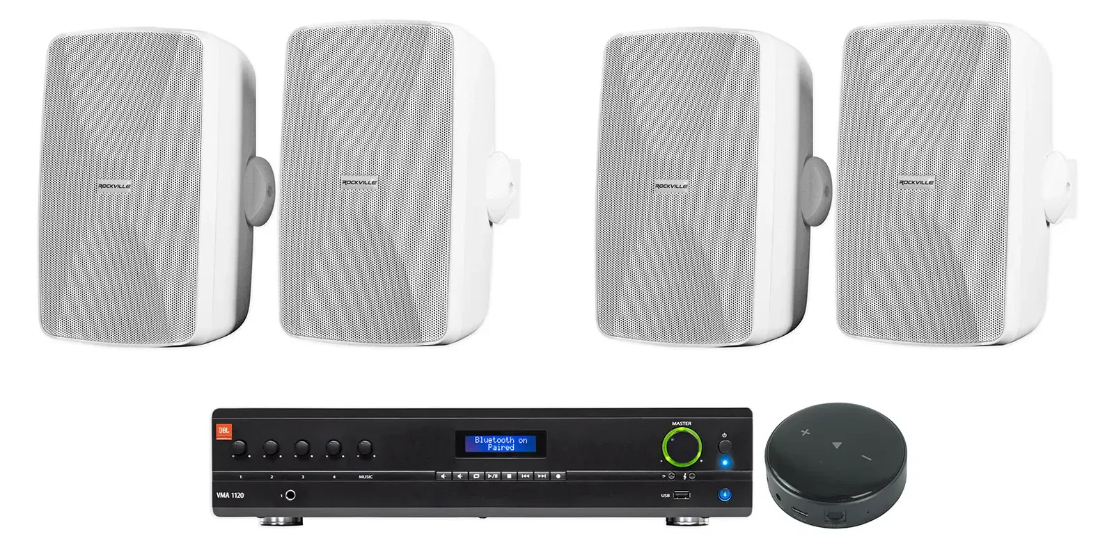 Настенная акустика JBL WET-7020W White с усилителем (4 штуки)