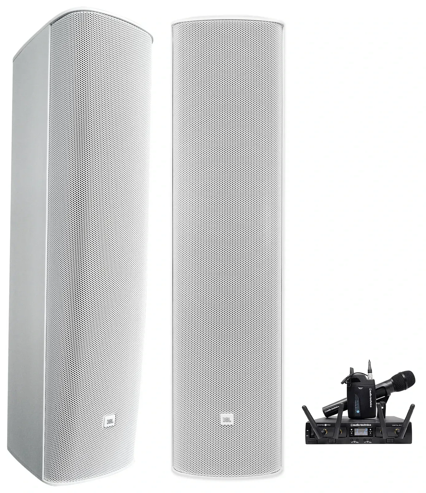 JBL CBT 1000 1500w White Wall Mount Line Array Column Speaker + Extension + Mic