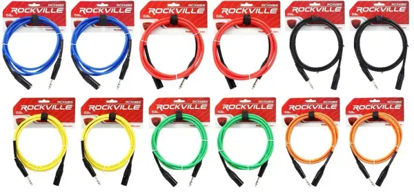 Коммутационный кабель Rockville RCXMB6 Multicolor 1.8 м (12 штук)