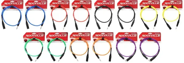 Коммутационный кабель Rockville RCXMB3 Multicolor 0.9 м (14 штук)