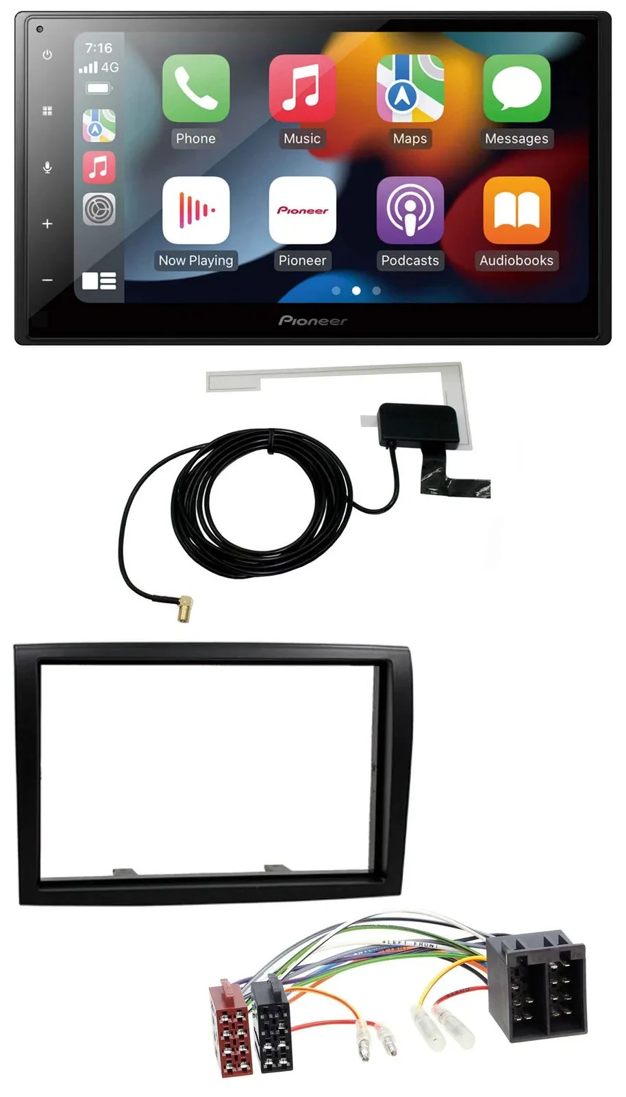 Pioneer MP3 USB Bluetooth DAB 2DIN Autoradio für Fiat Ducato Citroen Jumper Peug