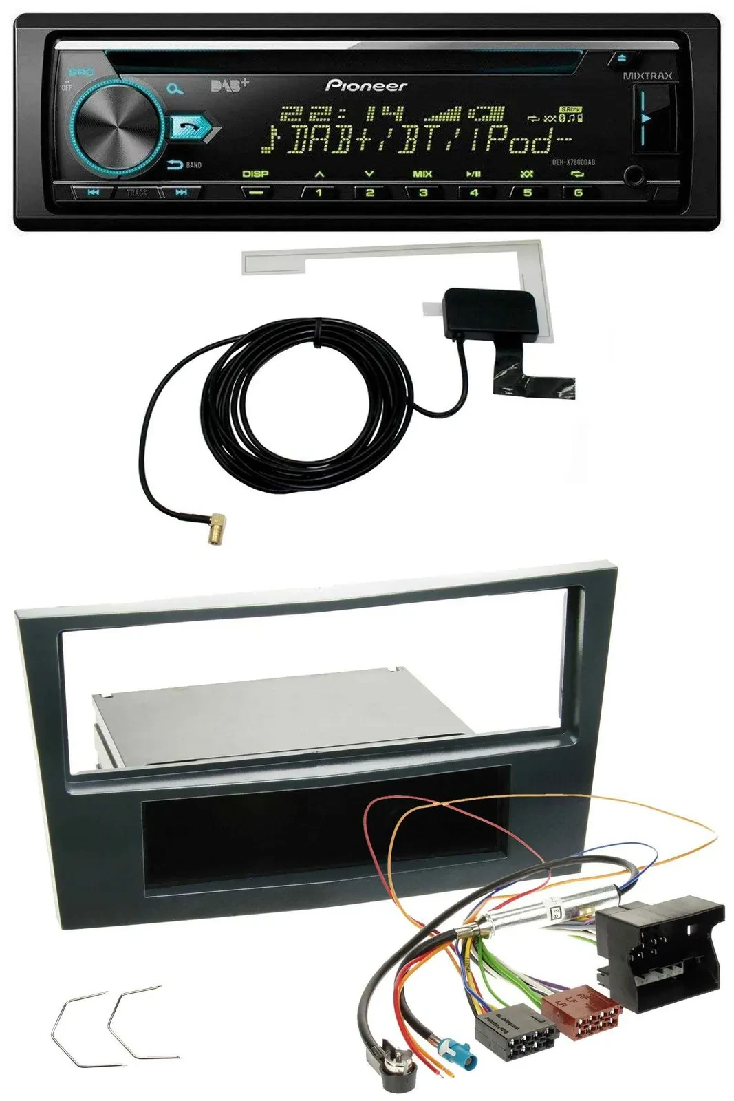 Pioneer MP3 AUX CD USB DAB Autoradio für Opel Corsa D ab 2005 Stealth Schwarz