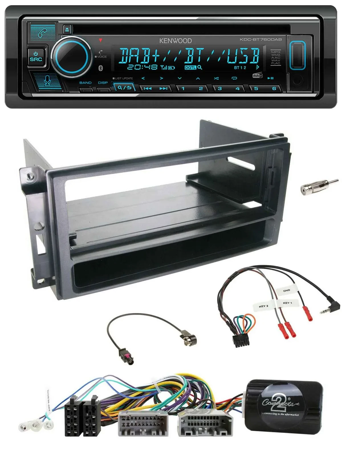 Kenwood Lenkrad Bluetooth DAB USB CD Autoradio für Chrysler Dodge Jeep