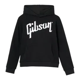GIBSON Kid's Logo Pullover Hoodie (Black), Medium