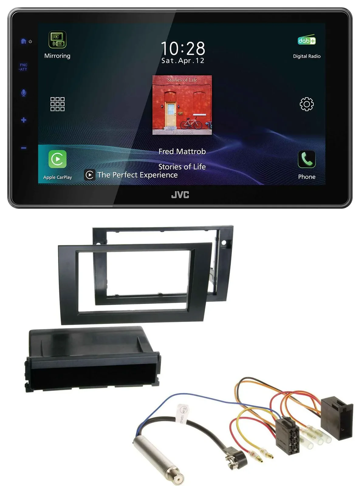 JVC DAB MP3 Bluetooth USB Autoradio für Audi A4 B6 B7 2001-2008 Symphony ISO