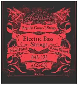 Струны для 5-ти струнной бас-гитары Aria AGS-650 Regular Gauge 45-125