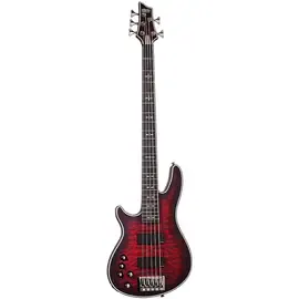 Бас-гитара Schecter Hellraiser Extreme-5 Left-Handed Satin Crimson Red Burst