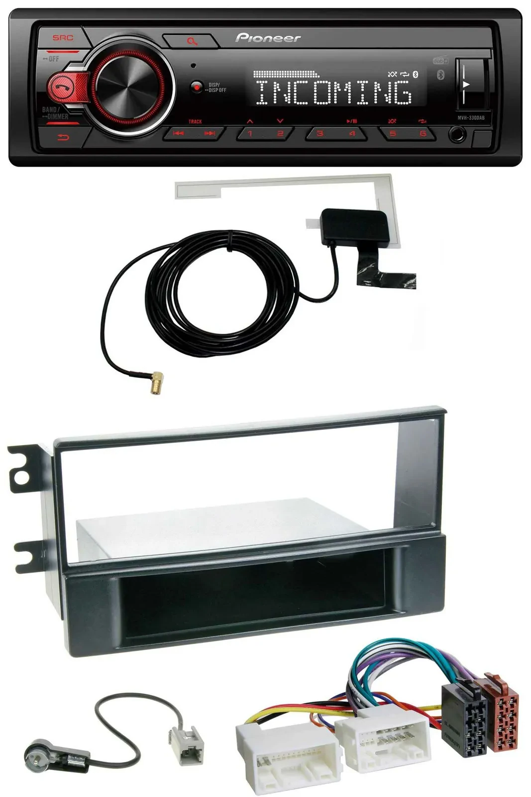 Автомагнитола для Kia Sportage II (2008–2010) Pioneer USB MP3 DAB Bluetooth с проводкой