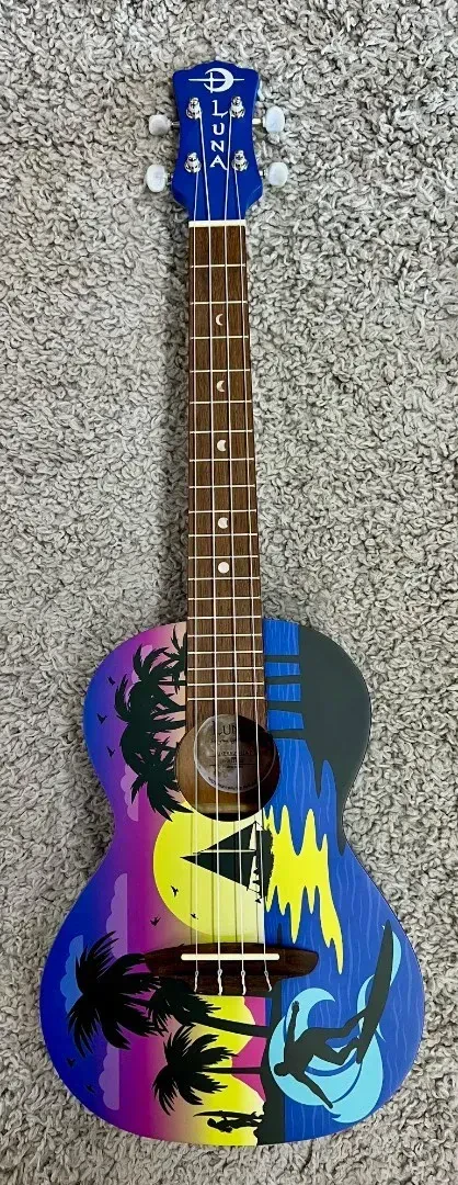 Luna Kauwela Summer Tenor size Ukulele with Custom Graphics - B-stock