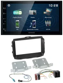 Kenwood 2DIN Bluetooth MP3 USB DAB Autoradio für Alfa Giulietta 2013-2021 ISO sc