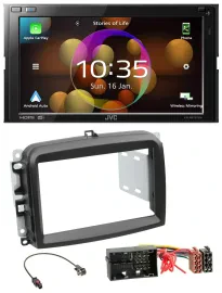 JVC DAB MP3 2DIN Bluetooth USB Autoradio für Fiat 500 L (ab 2012)
