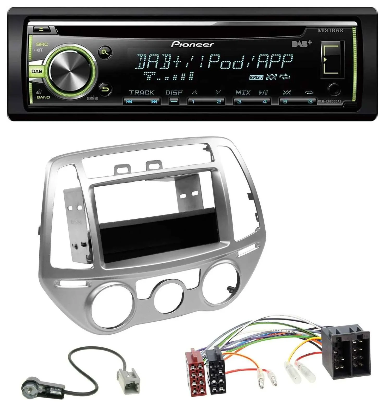 Pioneer DAB USB MP3 AUX CD Autoradio für Hyundai i20 (12-14) man. Klima