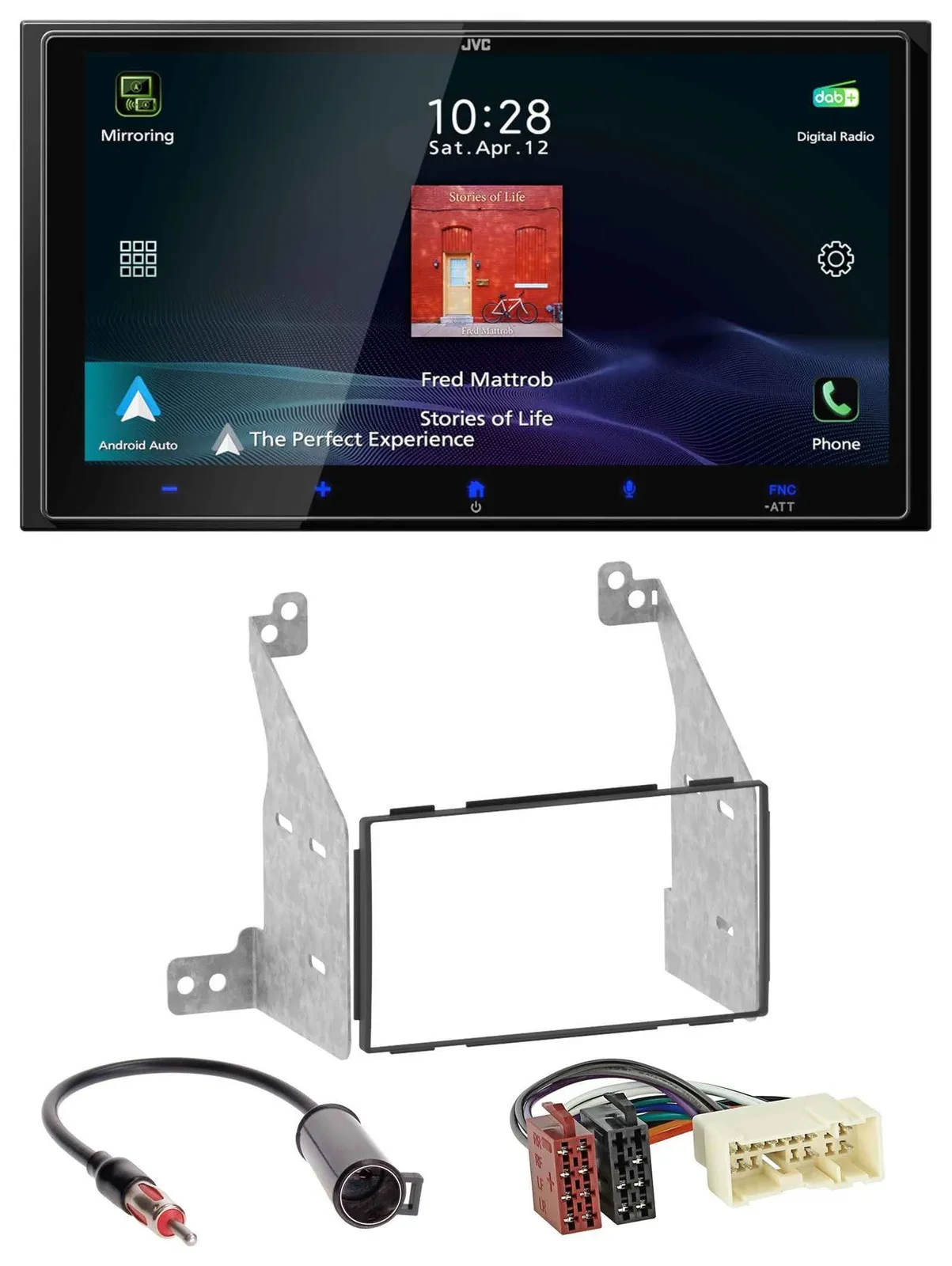 JVC USB Bluetooth 2DIN DAB MP3 Autoradio für Nissan Pathfinder 04-07