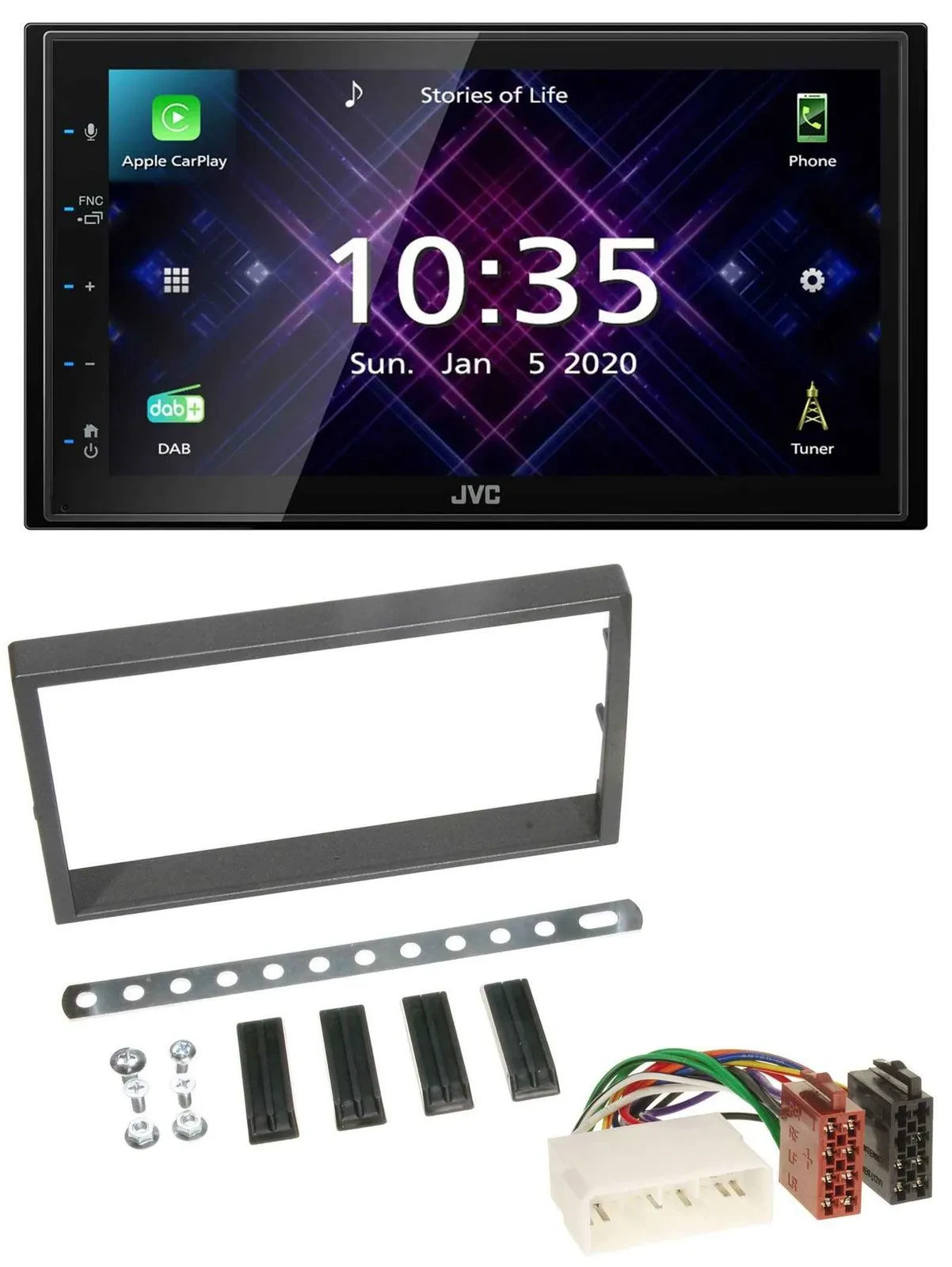 JVC DAB 2DIN MP3 Bluetooth USB Autoradio für SSangYong Kyron ab 2005
