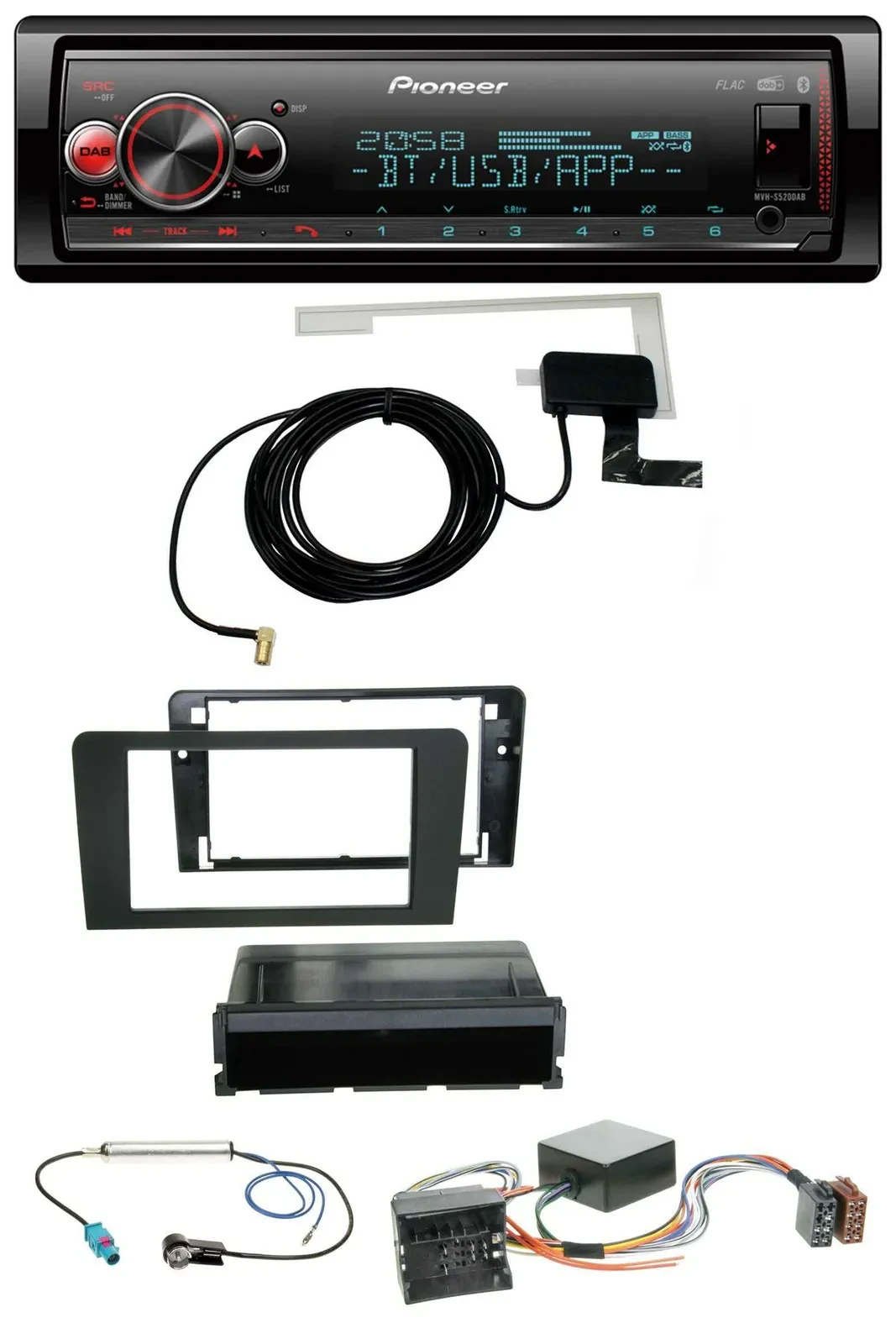 Pioneer Bluetooth DAB USB MP3 Autoradio für Audi A3 8P 06-12 Symphony Infinity A