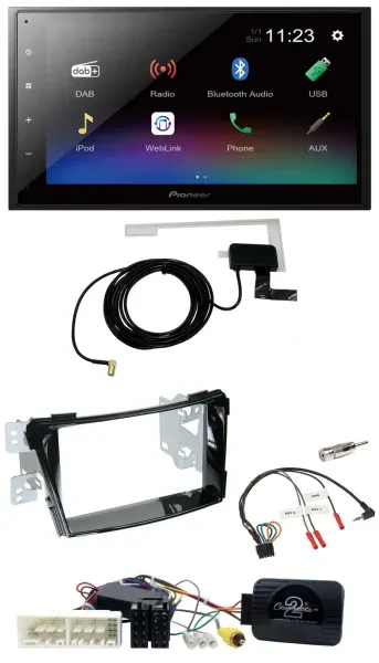 Pioneer DAB Lenkrad Bluetooth 2DIN USB Autoradio für Hyundai i40 ab 16 VF Klavie